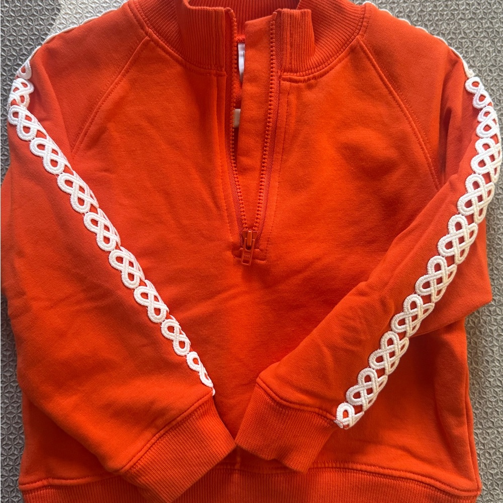 Janie and Jack Vibrant Orange Zip-Up